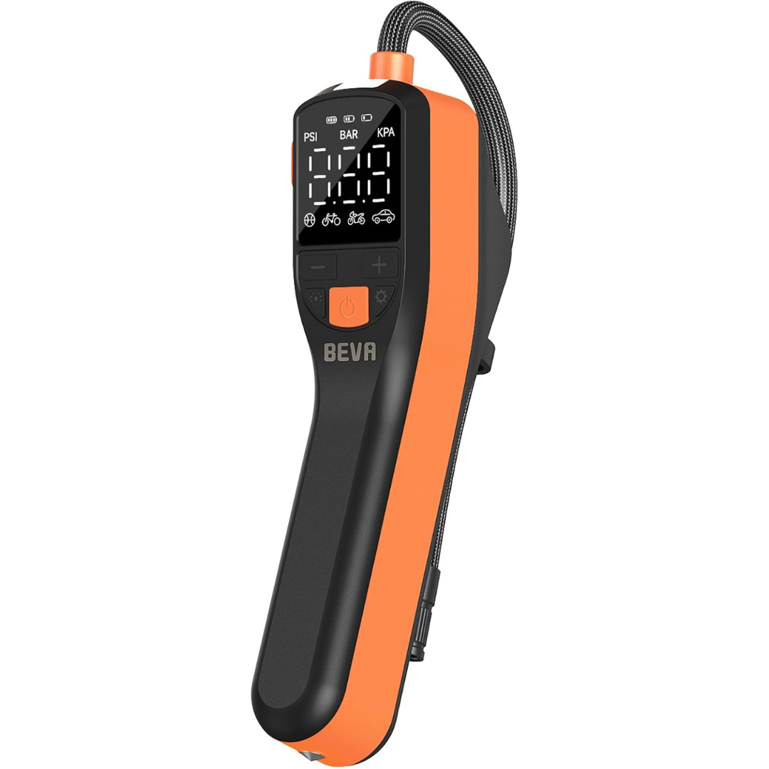 BEVA 150PSI Portable Air Pump With Digital Pressure Gauge
