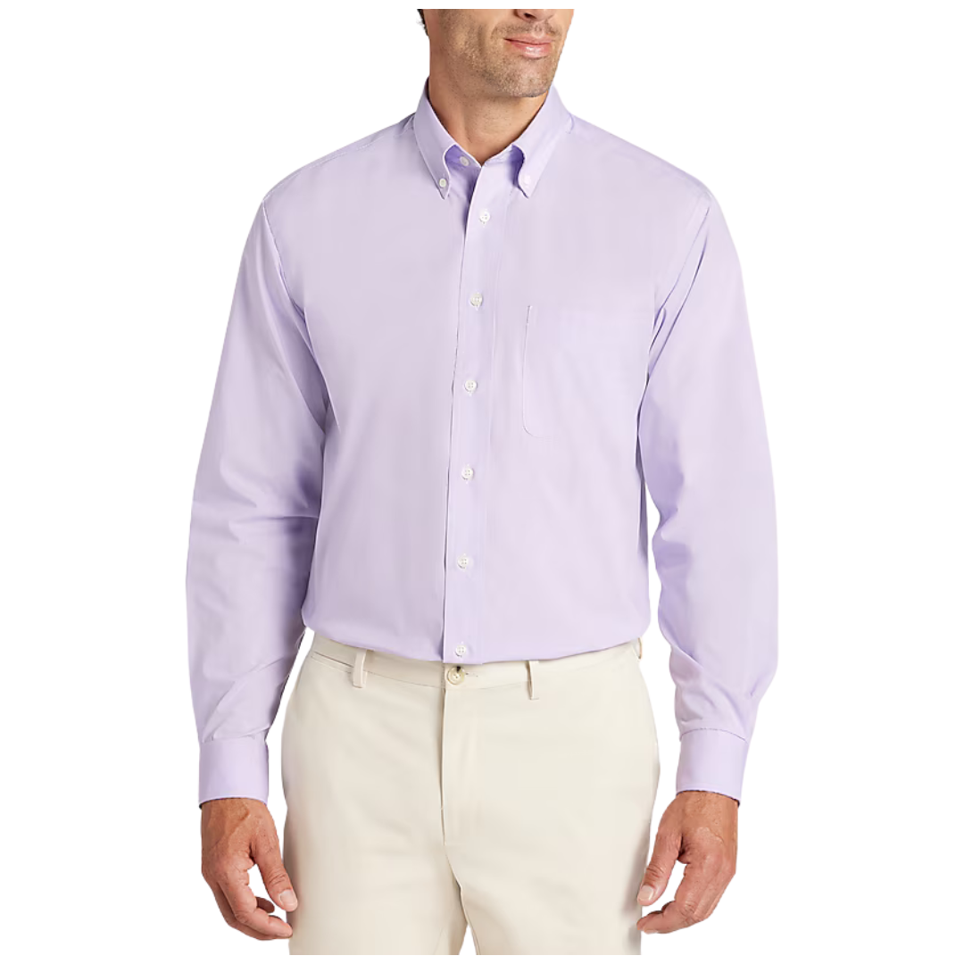 1905 Collection Traditional Fit 4-Way Stretch Collar Houndstooth Shirt