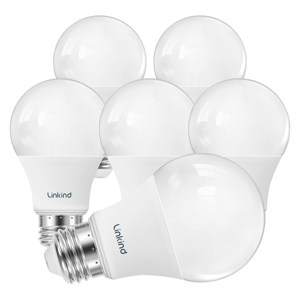 6-Count Linkind A19 Dimmable LED Light Bulbs