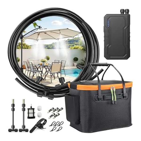 Ausic Portable Misting System With Hanging Mister
