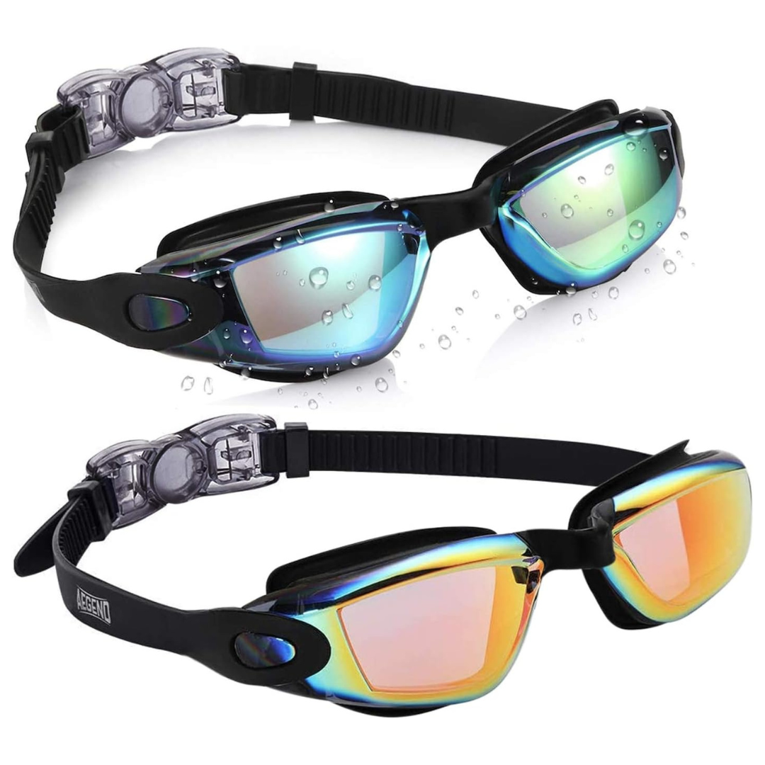 2-Piece Anti-Fog UV Protection Swim Goggles For Kids & Youth (Various)