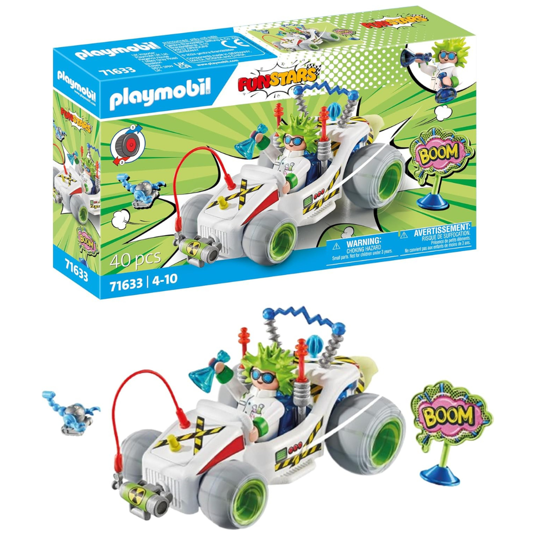 40-Piece Playmobil Funstars: Racing Professor (71633)