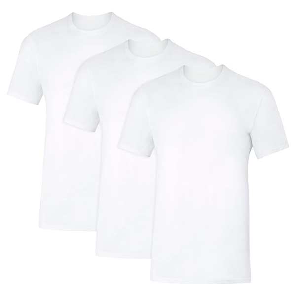 3-Pack Hanes Mens Sweat Block Crewneck Undershirts