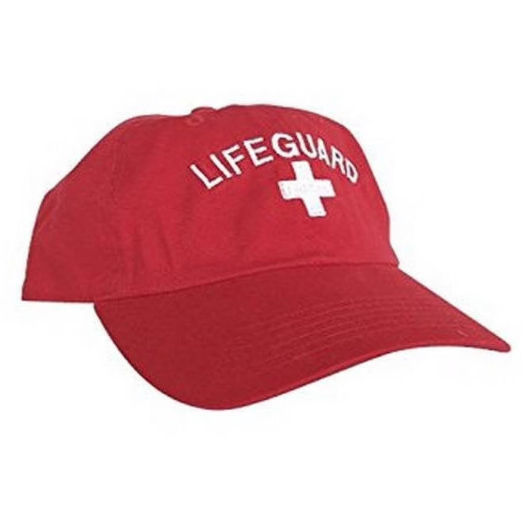 LIFEGUARD Officially Licensed Unisex Red Baseball Hat (One Size)
