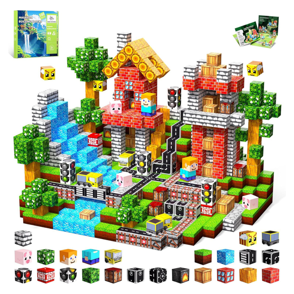 100-Piece Magnetic Building Blocks Set