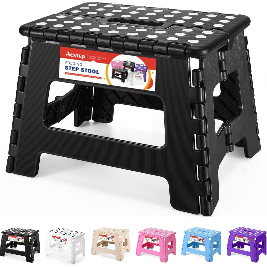 ACSTEP 9 Folding Step Stool Holds Up To 300 lb