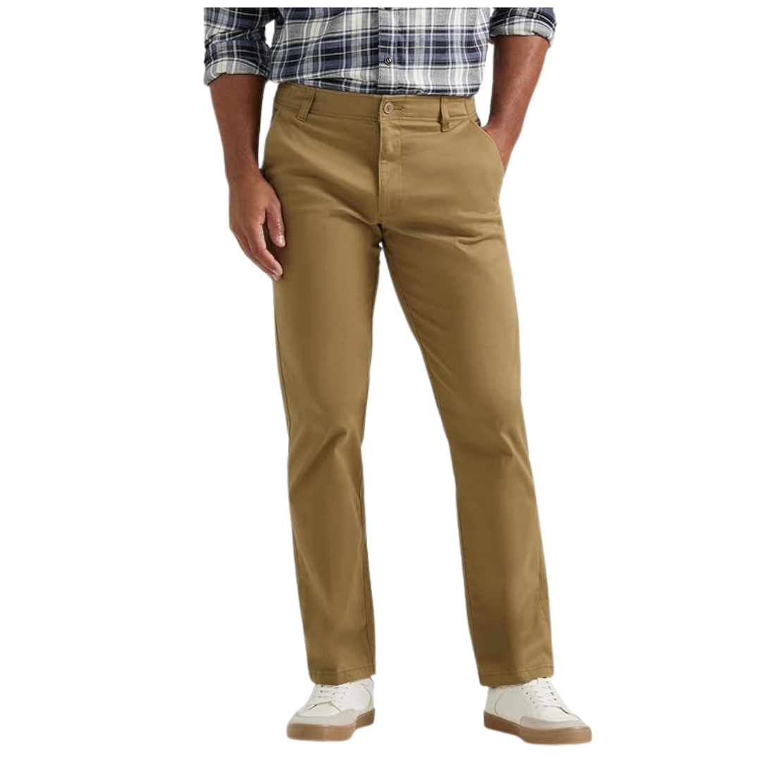 Lee Men's Extreme Motion Flat Front Regular Straight Pant