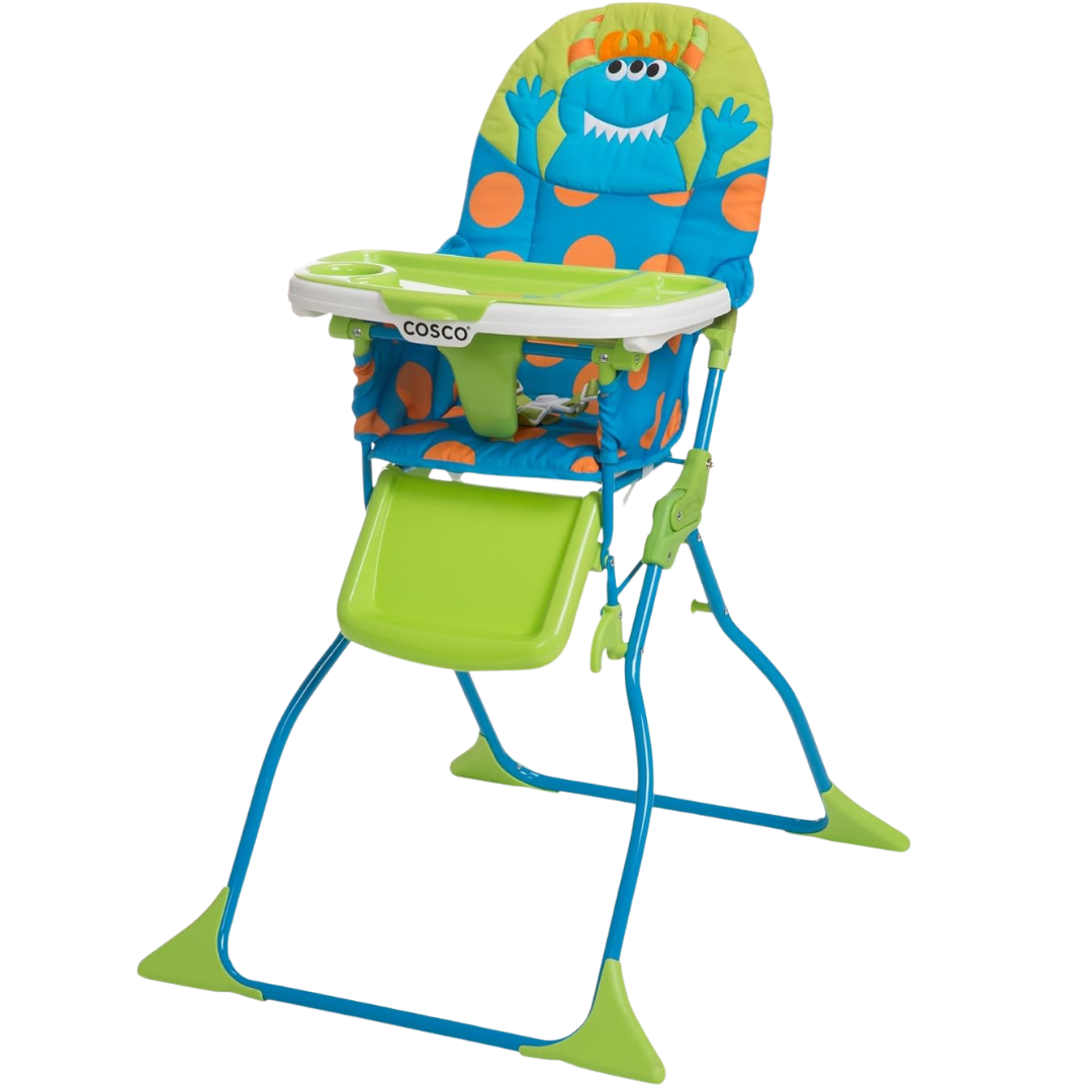 Cosco Kids Portable Simple Fold Folding High Chair W/ 3-Position Tray