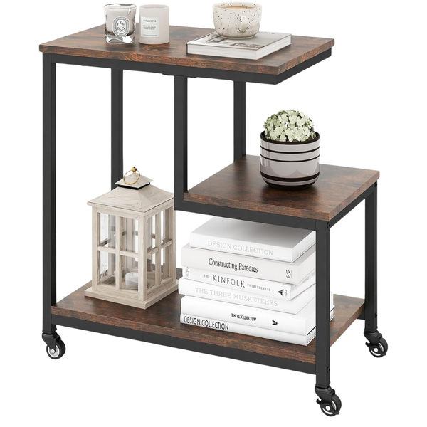 Giantex 3-Tier Side Table W/ Open Shelves