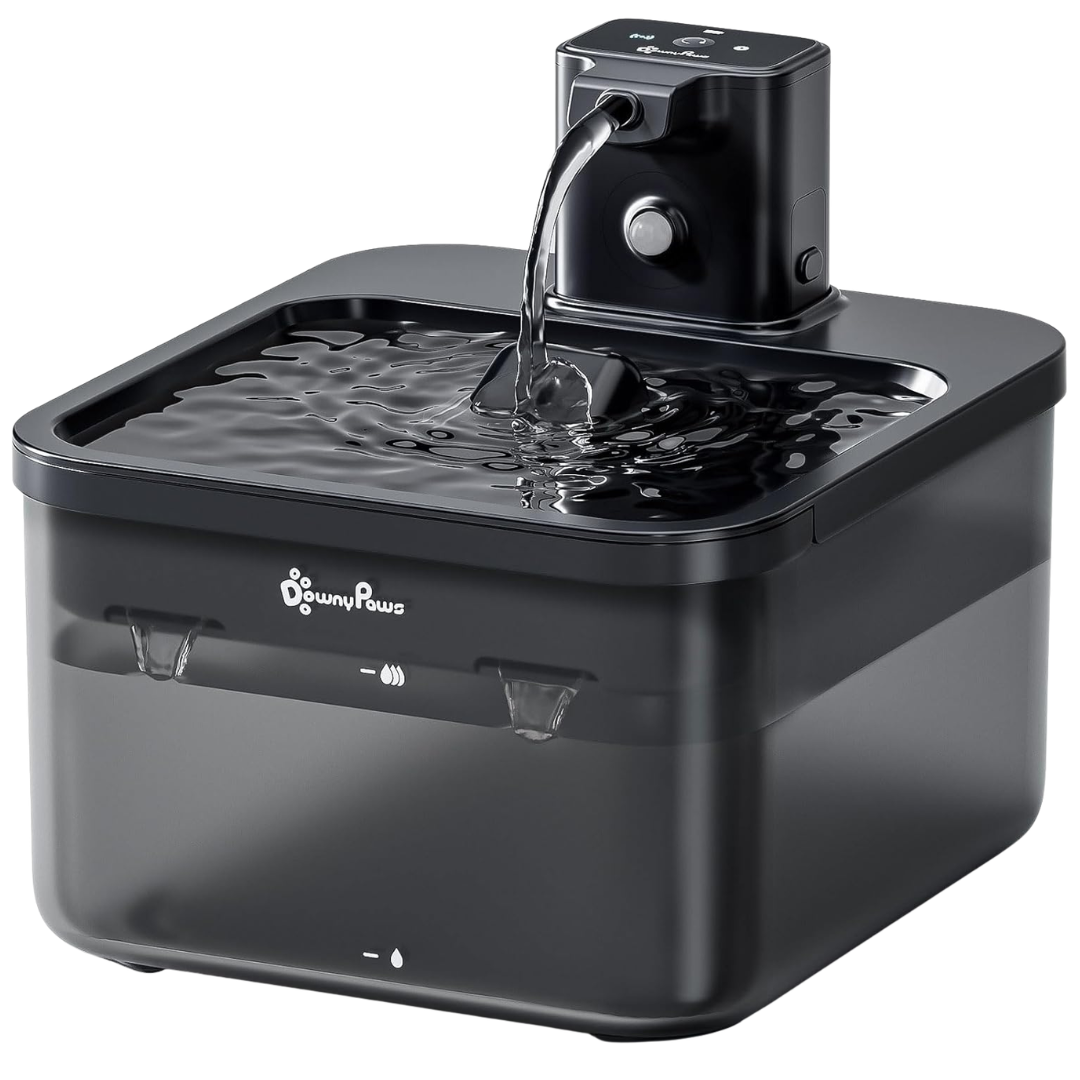 84-Oz Battery-Operated Cordless Cat Water Fountain With Motion Sensor