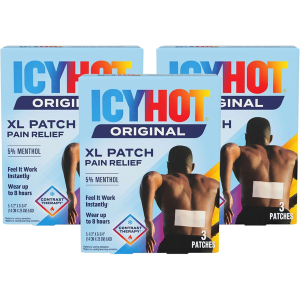 3-Pack 3-Count Icy Hot Medicated XL Extra Strength Pain Relief Patch
