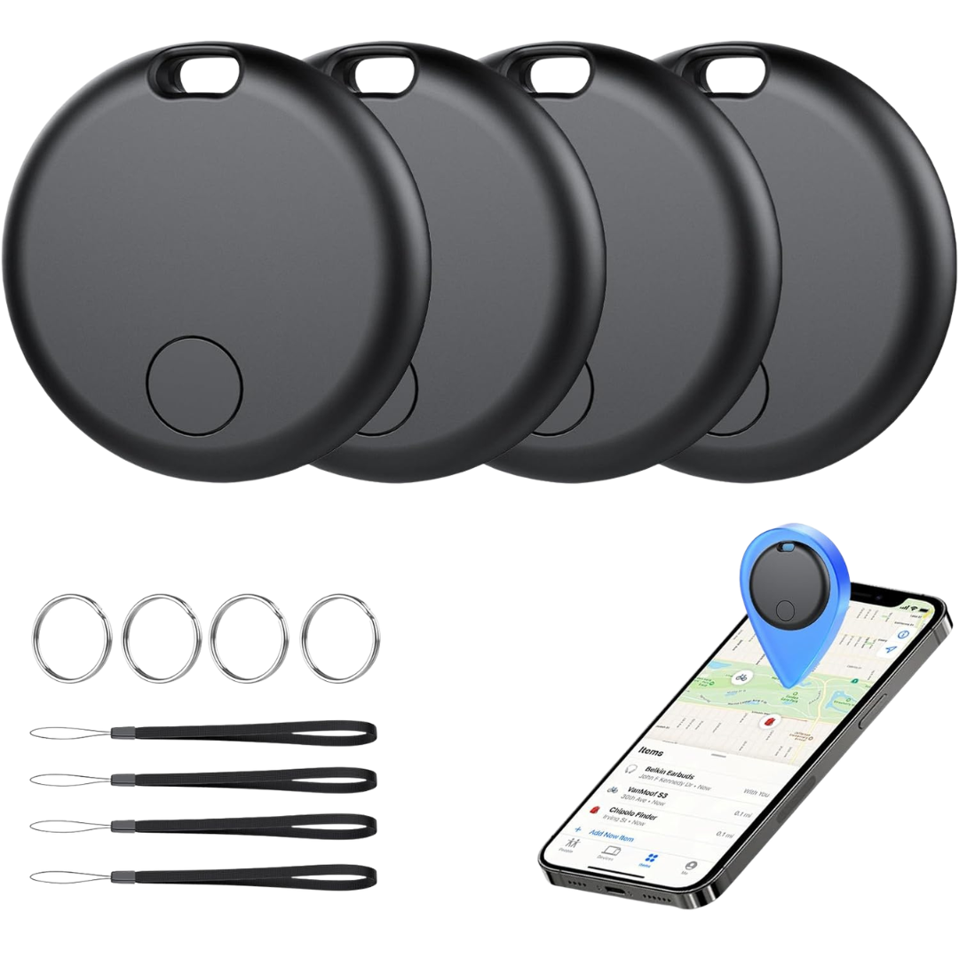 4-Pack Apple Find My IOS Only Air Tracker Tags (2 Colors)