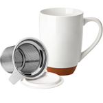 18-Oz Ceramic Tea Mug W/ Stainless Steel Infuser