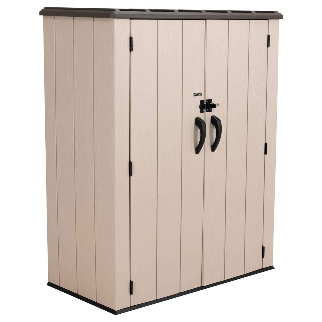 Lifetime 60326 Vertical Storage Shed (Desert Sand)