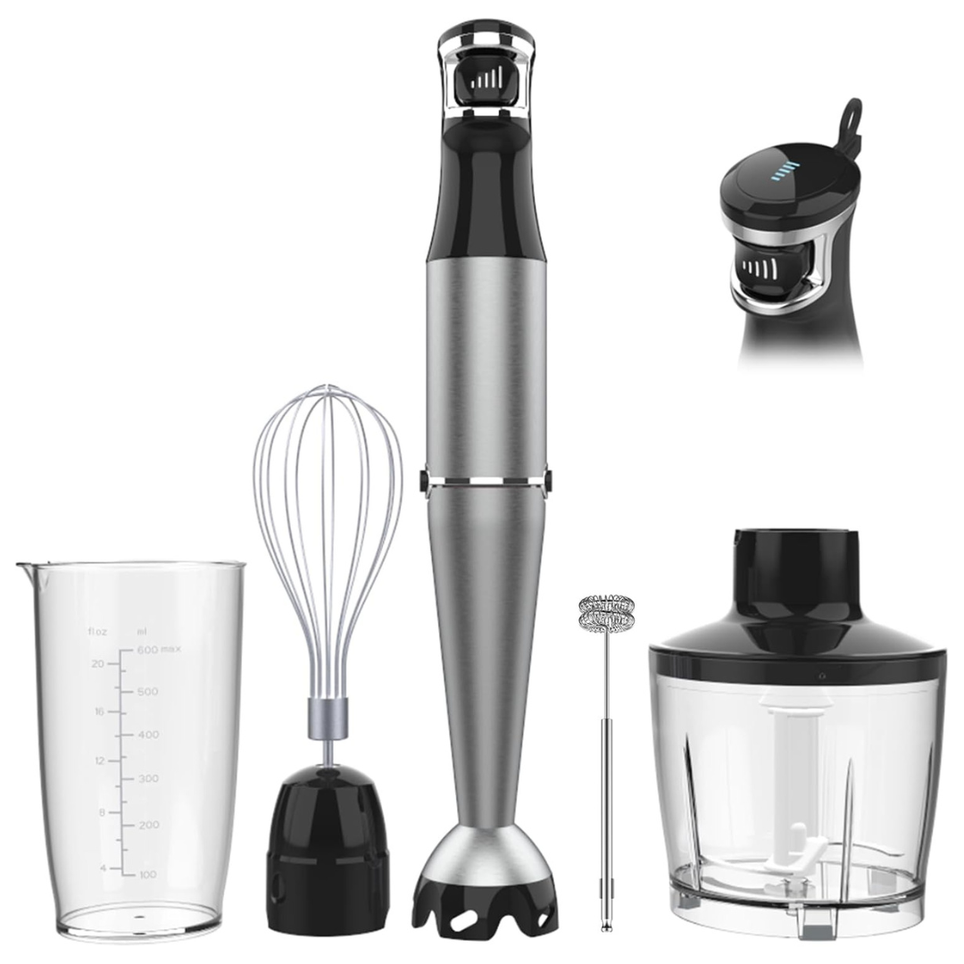 Turelar 1100W Immersion Trigger 5-In-1 Stick Handheld Blender