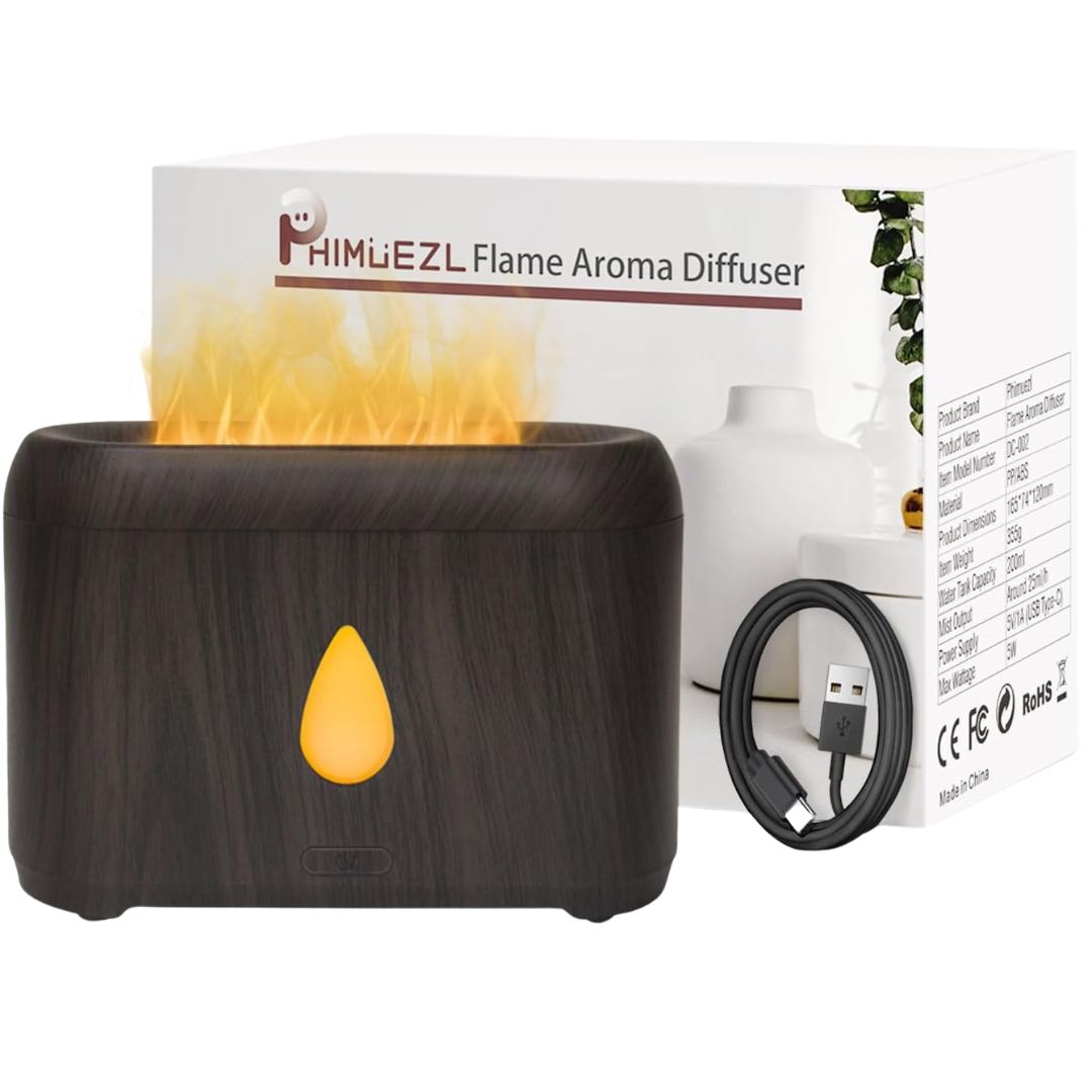 200ml Ultrasonic Aroma Flame Diffuser W/ Cool Mist & Auto-Off Protection
