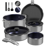 12-Piece Duxano Hybrid Ceramic Cookware Set With Lids