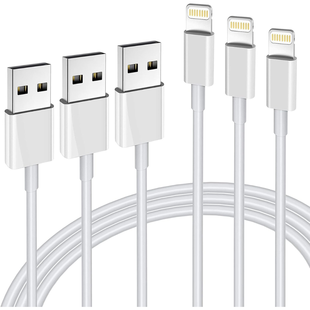 3-Pack Hi-Mobiler 6ft Apple MFi Certified Lightning Cable