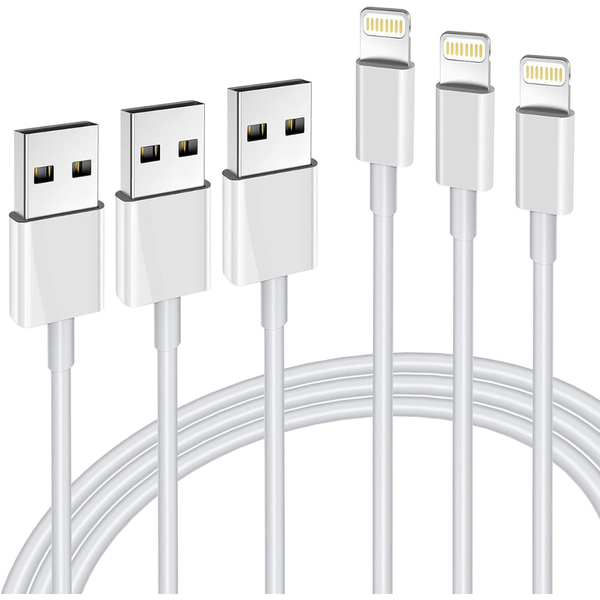 3-Pack Hi-Mobiler 6ft Apple MFi Certified Lightning Cable