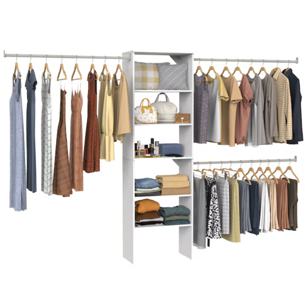 ClosetMaid BrightWood Solid Shelving Wood Closet System