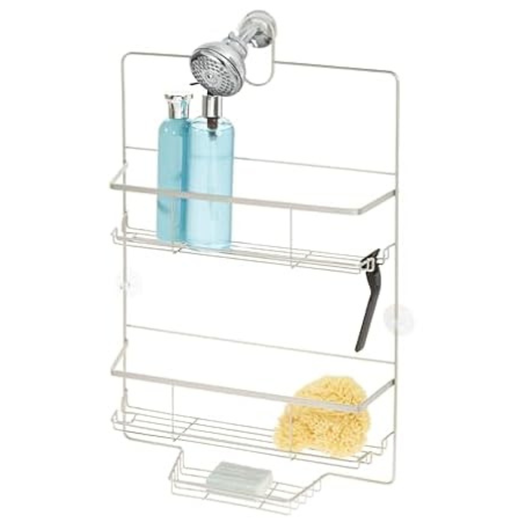 iDesign Everett Wide Metal Hanging Shower Caddy Bath Organizer