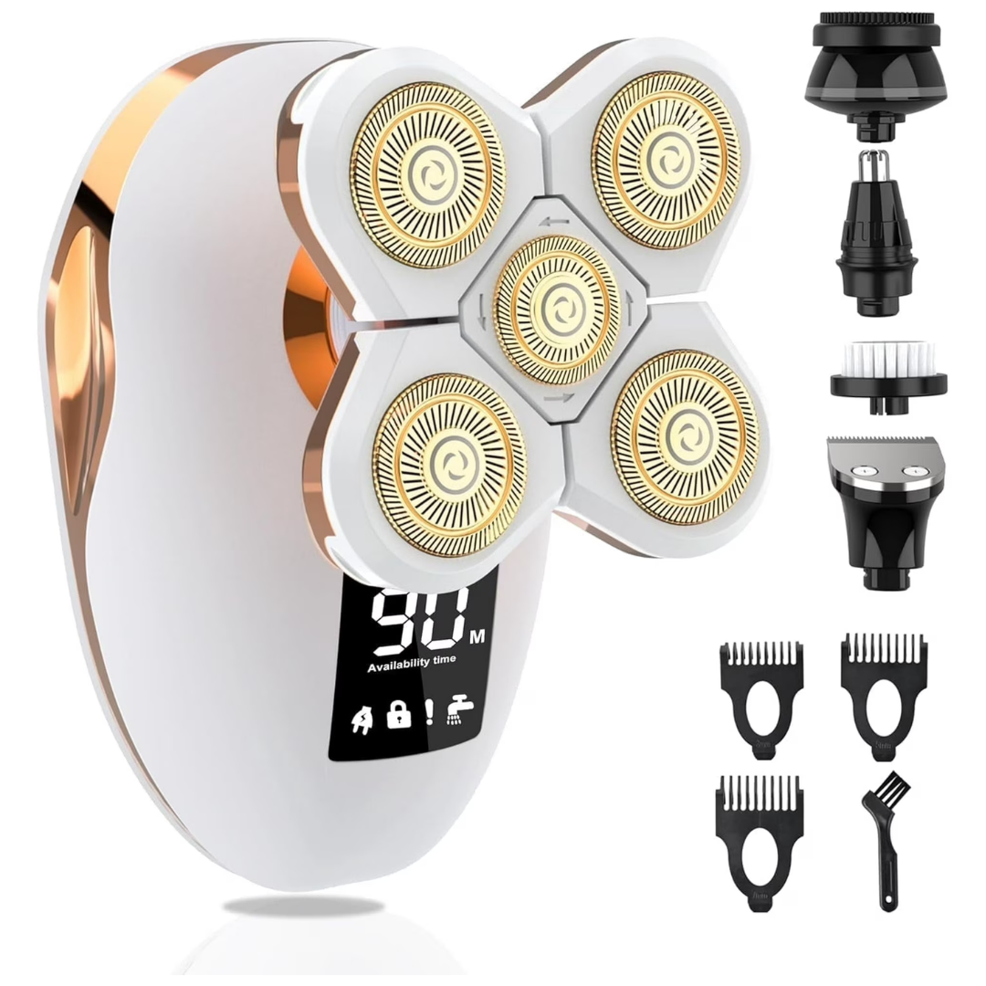 Aochakimg 5-in-1 Electric Cordless Shaver Kit