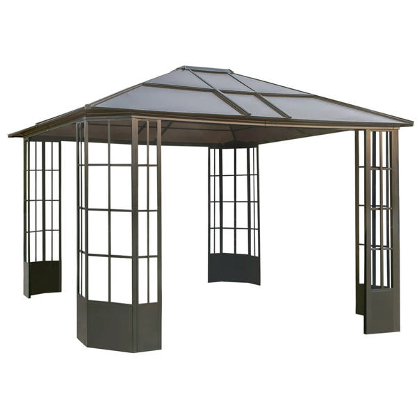 Sojag 12' x 14' Savino Black Gazebo with Hardtop Roof