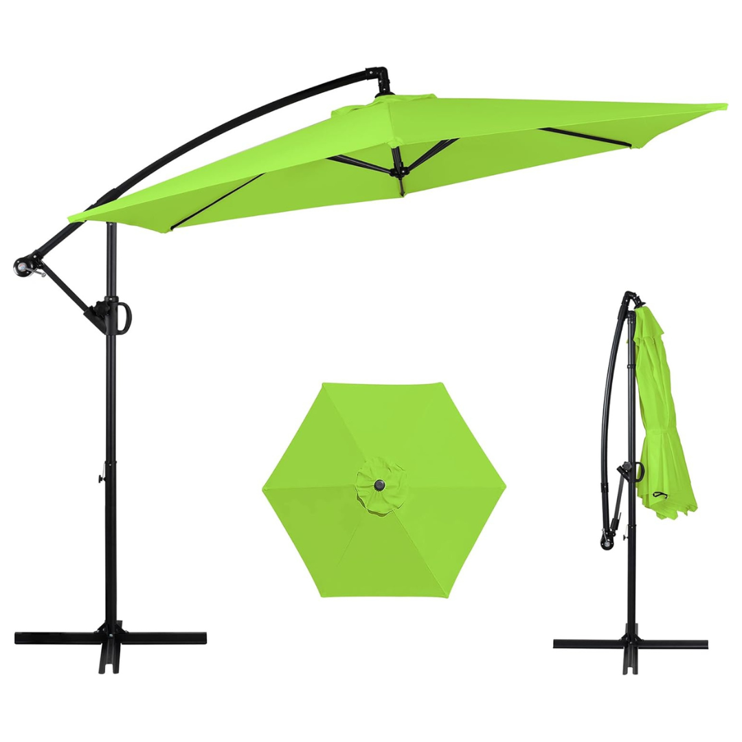 Shintenchi Offset Patio Umbrella With Easy Tilt Adjustment