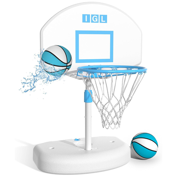 28" Adjustable Pool Basketball Goal With Stainless Steel Rim