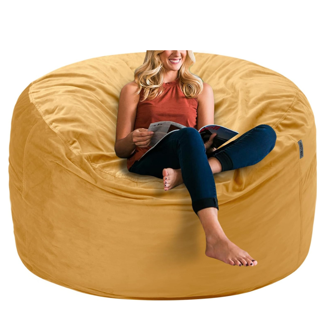 Habutway 3' Luxurious Velvet Ultra Soft Bean Bag Chair