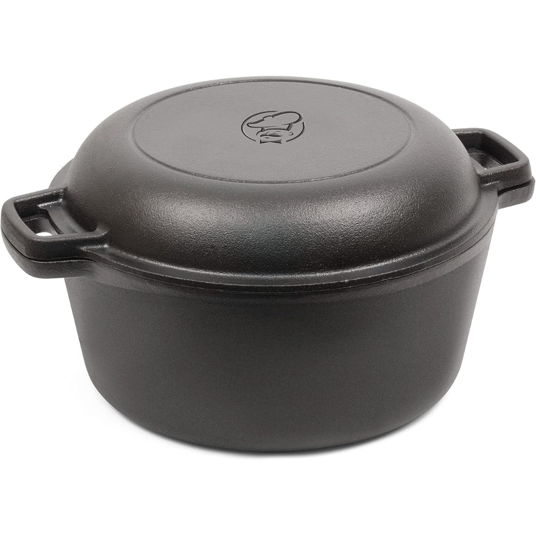 5-Qt Commercial Chef 2-in-1 Dutch Oven With 10.25" Skillet Lid