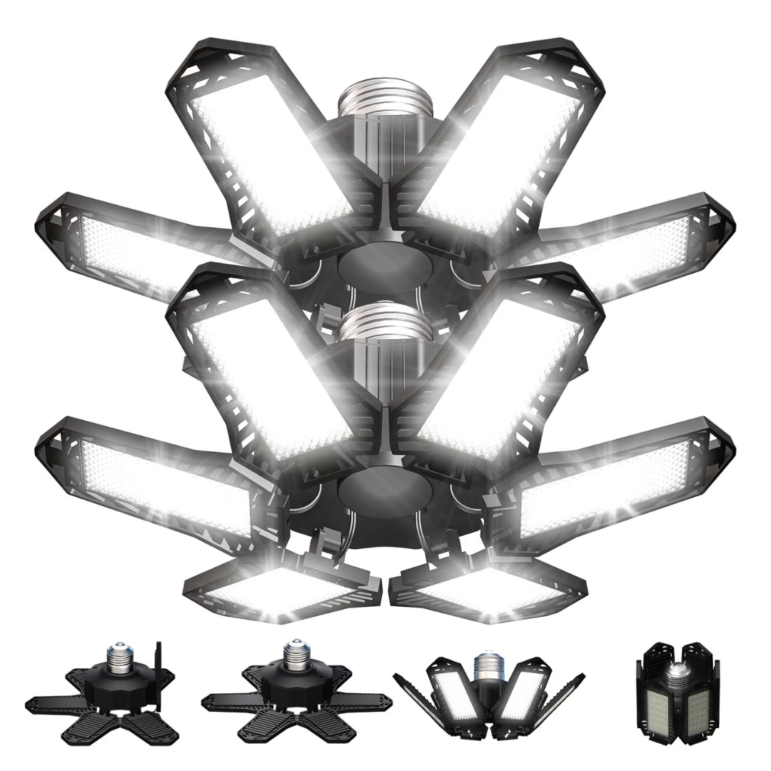 2-Pack Sentryse 6500K 2200LM LED Garage Ceiling Lights