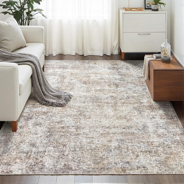 LOVORAL 5' X 7' Area Rug (Brown Grey)
