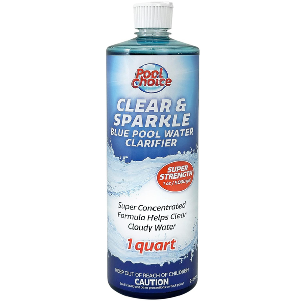 1-QT SpaChoice Premium Clear & Sparkle Blue Pool Water Clarifier