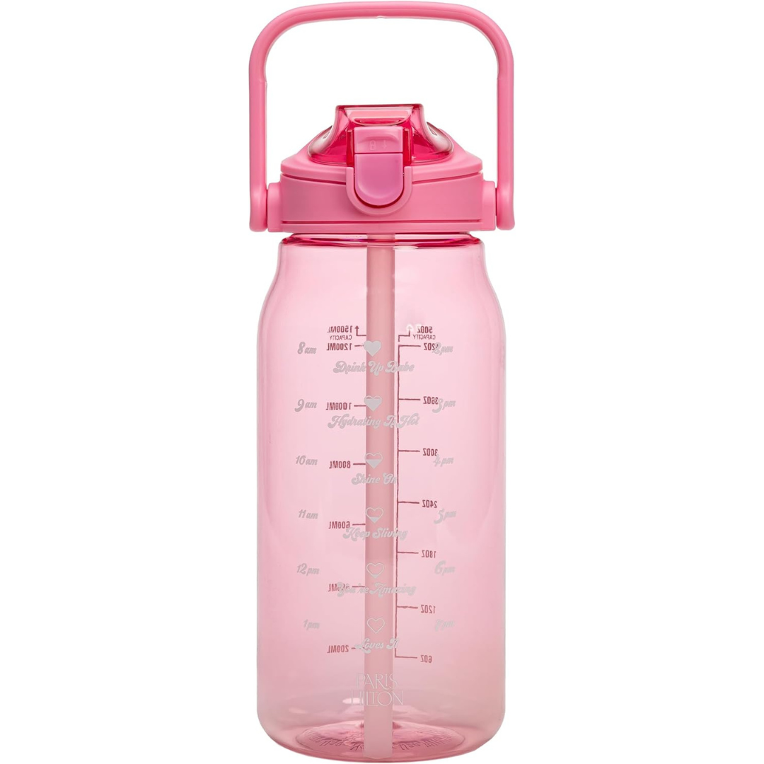 50oz Paris Hilton Motivational Water Bottle With Straw