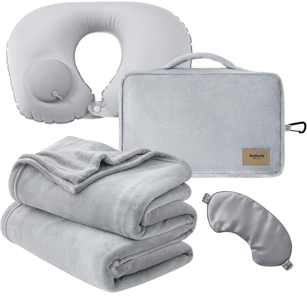 Bedsure 3-in-1 Travel Blanket Set
