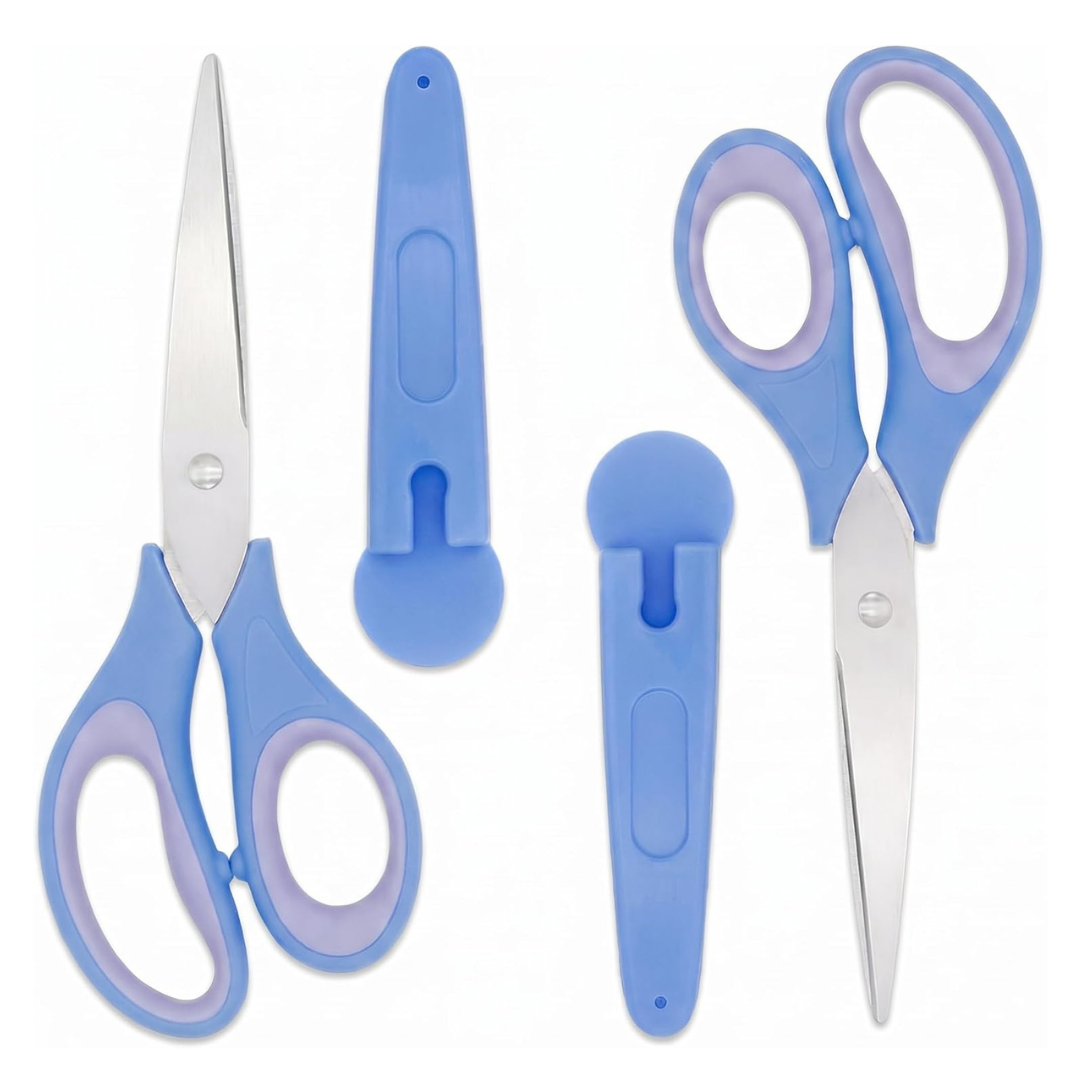 2-Pack Faogo 6.3'' Blue Comfort Grip Scissors