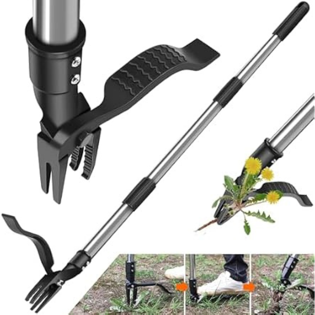 Goxawee 4-Claw Stand Up Weeder With 46" Ergonomic Handle