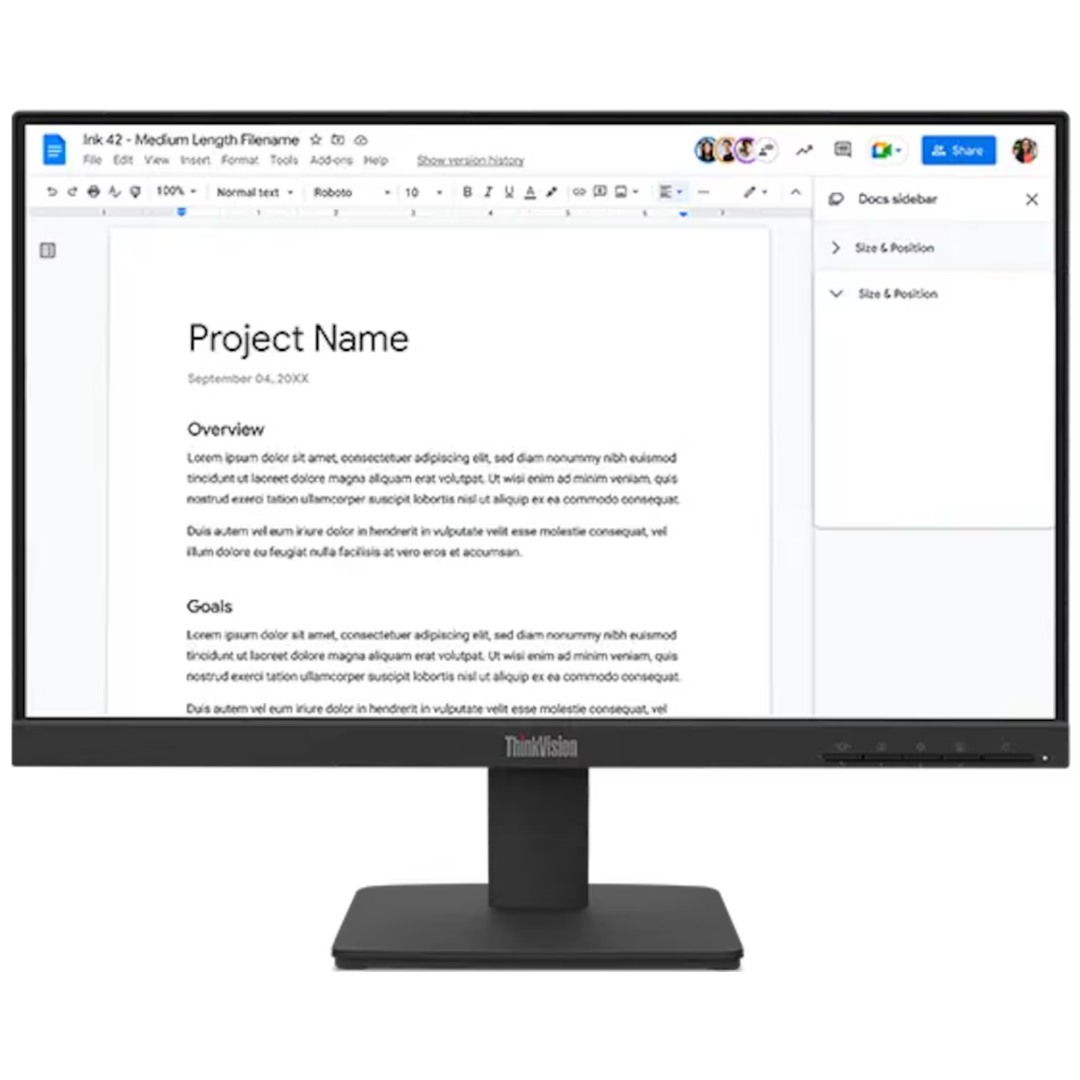 21.5" Lenovo ThinkVision FHD 100Hz 4ms IPS Monitor