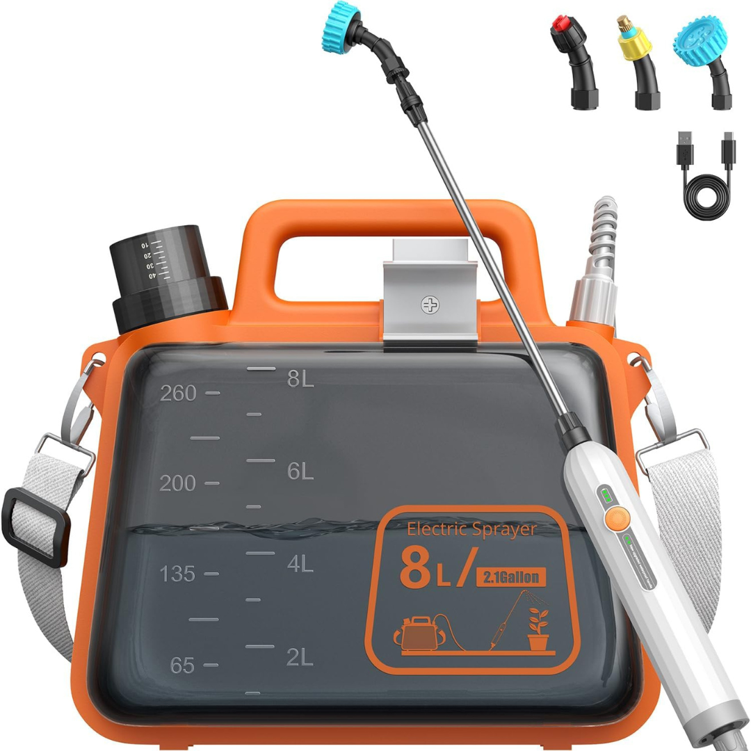 2-Gallon Battery-Powered Garden Sprayer With Telescopic Wand