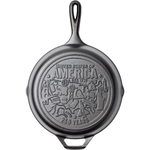 10.25" Cast Iron Pre-Seasoned Frying Pan With Teardrop Handle