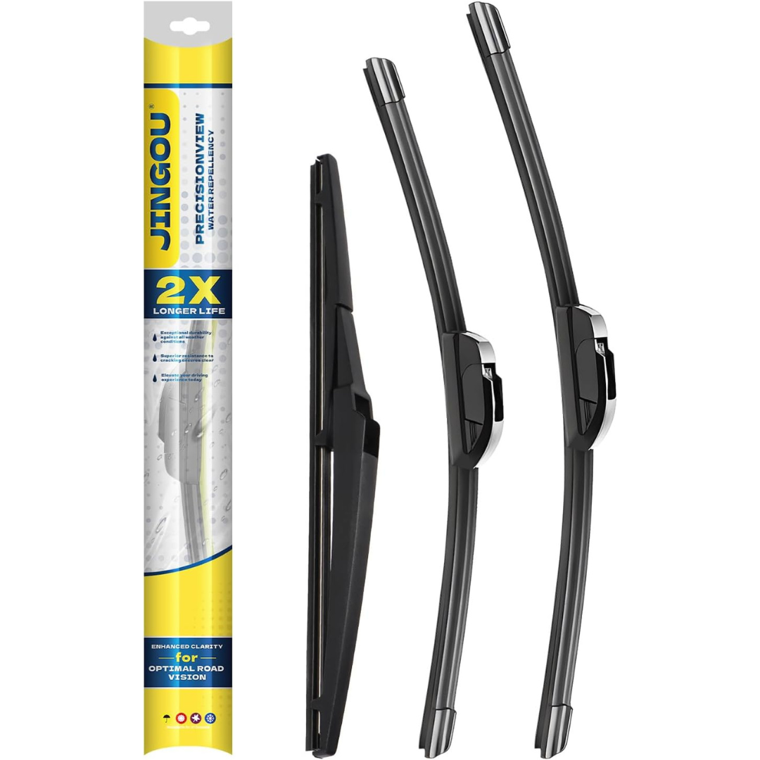 3-Pack 24"/18"/14" Windshield Wiper Blades Set