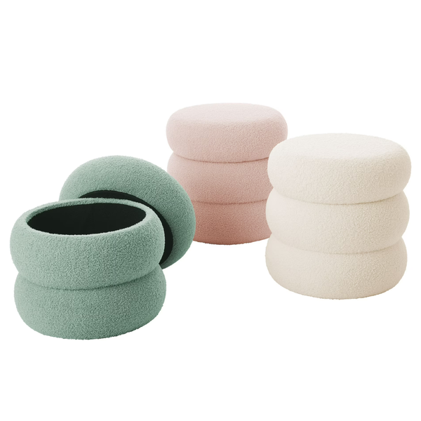 Mainstays Boucle Cloud Storage Ottoman (5 Colors)