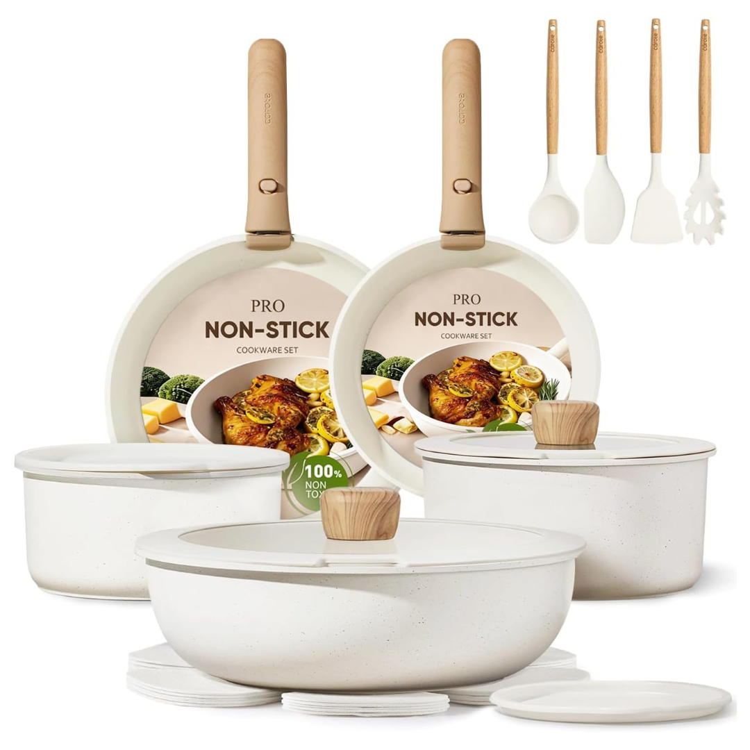 19-Piece Carote Pots And Pans Non Stick Cookware Sets
