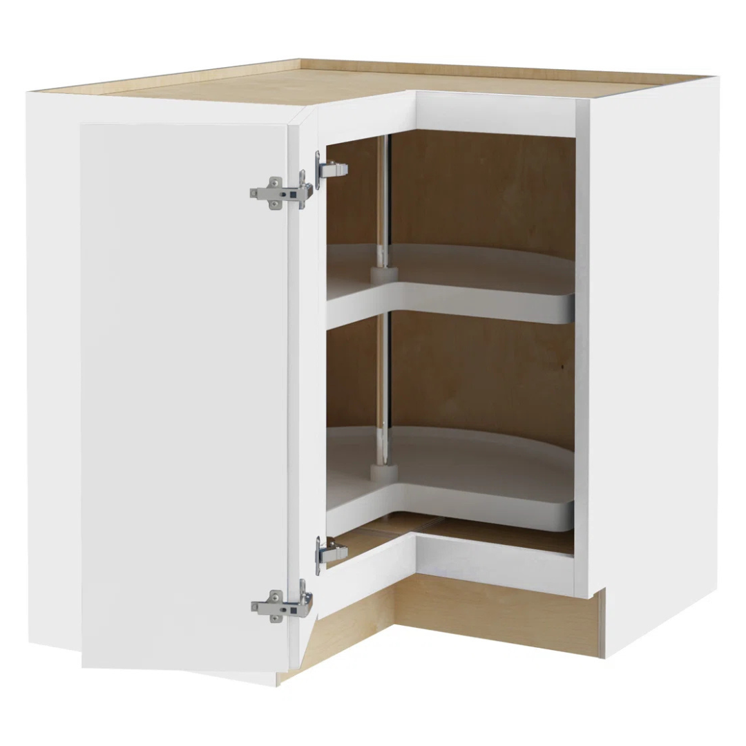 33"W Gallery Cabinetry Lazy Susan Corner Base Cabinet (3 Colors)