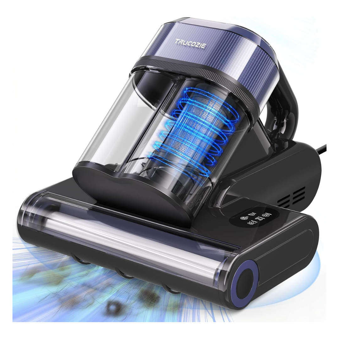 16Kpa Corded Mattress Vacuum Cleaner W/ UV-C Light & Heat (2 Colors)