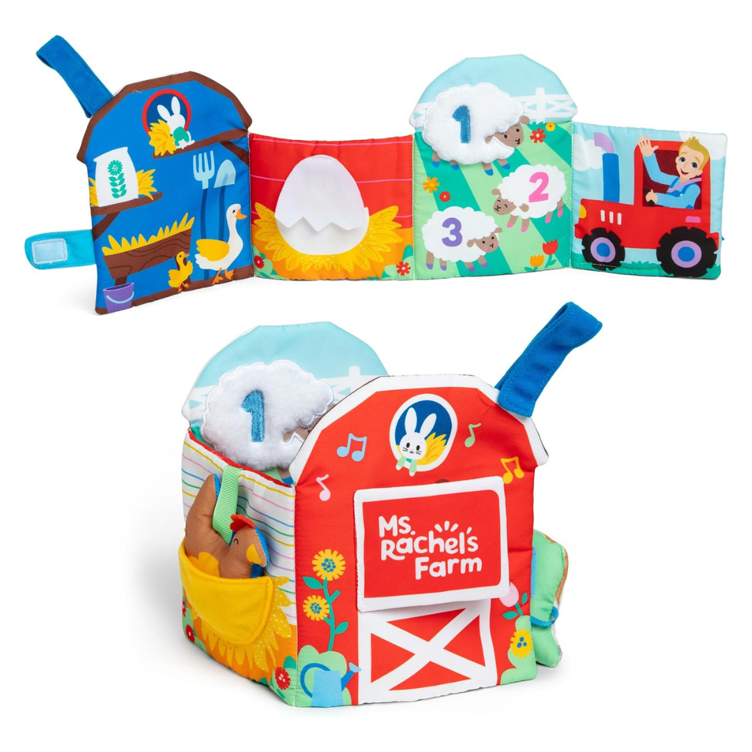 Ms. Rachel Official Sensory Learning Farm Foldable Soft Baby Book