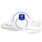 12-Piece Stone Lain Luna Porcelain Dinnerware Set