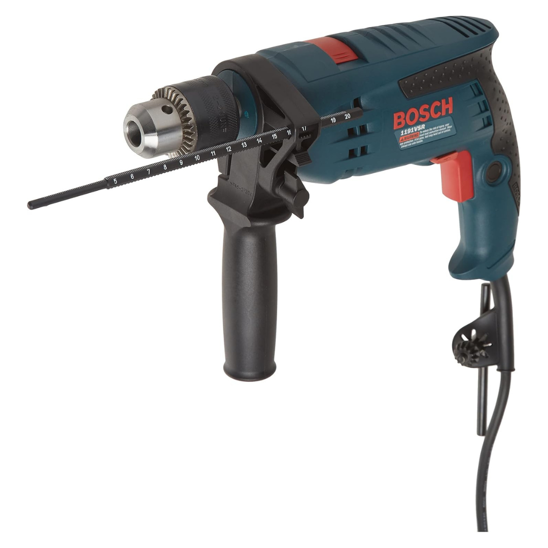 Bosch 7 Amp Corded 1/2'' Concrete/Masonry Hammer Drill Kit With Hard Case