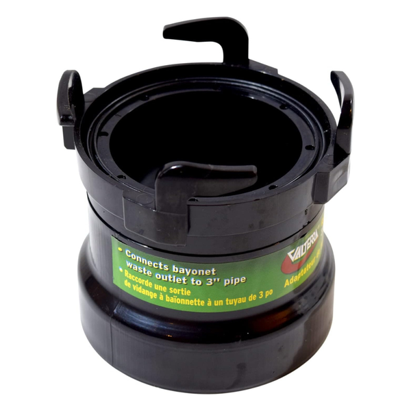 Valterra T1028 Rotating Rigid Pipe Adapter 3" Hub X Bayonet Hooks